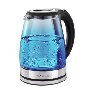 Cadlec Crystal Glass Electric Kettle 1.8L with LED Illumination, Heat Resistant Pyrex 1500 Watt