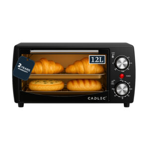 Cadlec Cruise Multi-Function OTG for Kitchen, 12 Litre, 1000W, Oven Toaster Griller, Adjustable Temperature & Timer, Bake, Grill & Toast, Oven for Baking - Black