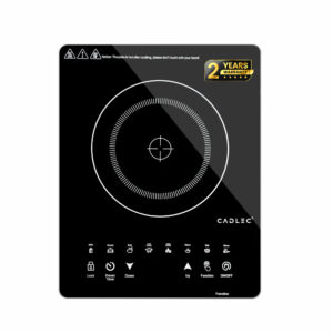 Cadlec CookXpert 2000W Induction Cooktop | Feather Touch Control | 8 Preset Menus | Auto Cut-Off | High Power Induction Stove | BIS Approved | Black | 2-Year Warranty